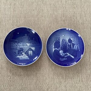 Vintage Bing & Grondahl Jule After 1971 1977 Annual Christmas Plates Denmark